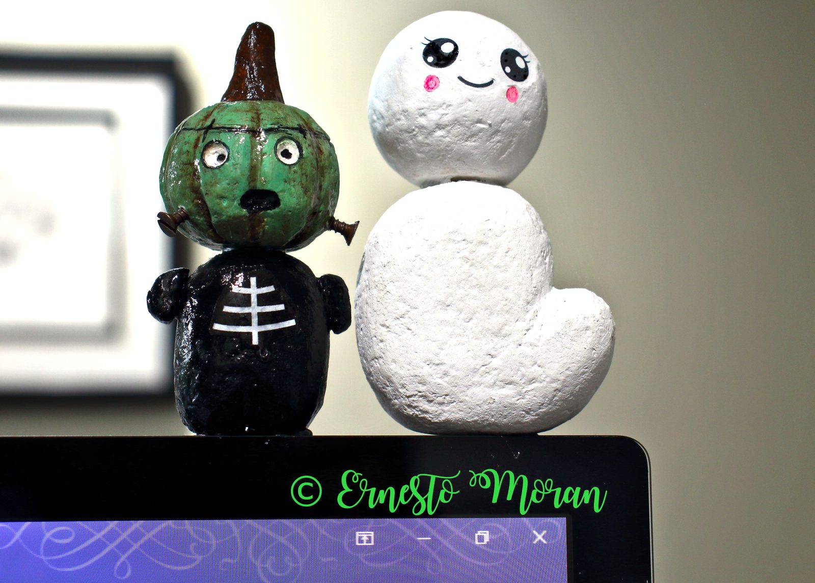 Handmade Halloween clay figurines